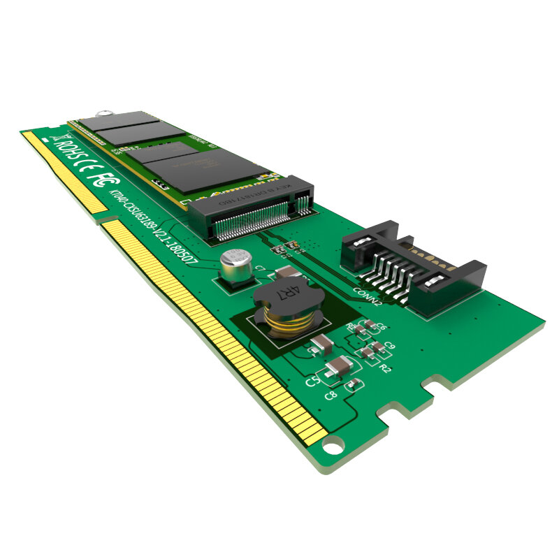 Maiwo KT040 M.2ソリッドステートドライブ-SATA DDR4電源カードアダプターカードコンバーターデスクトップPC用