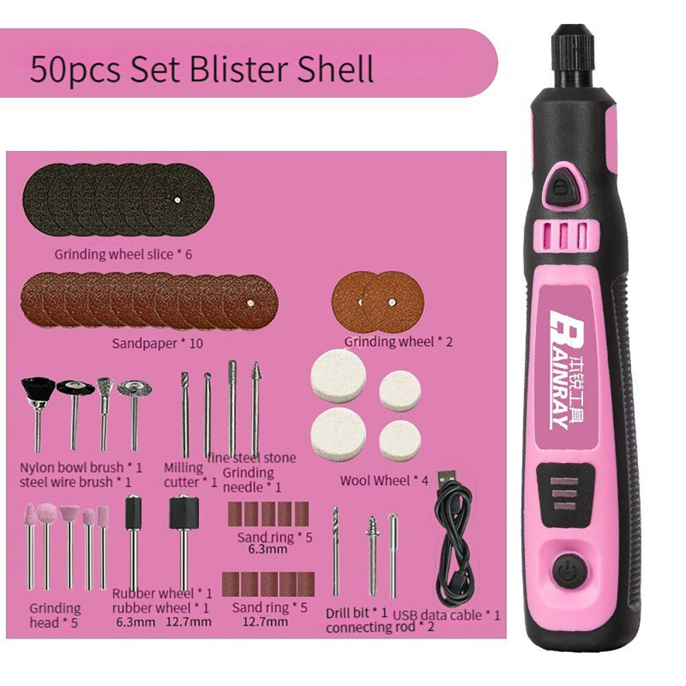 best price,3.6v,gears,engraver,rechargeable,hand,drill,with,50pcs,set,discount
