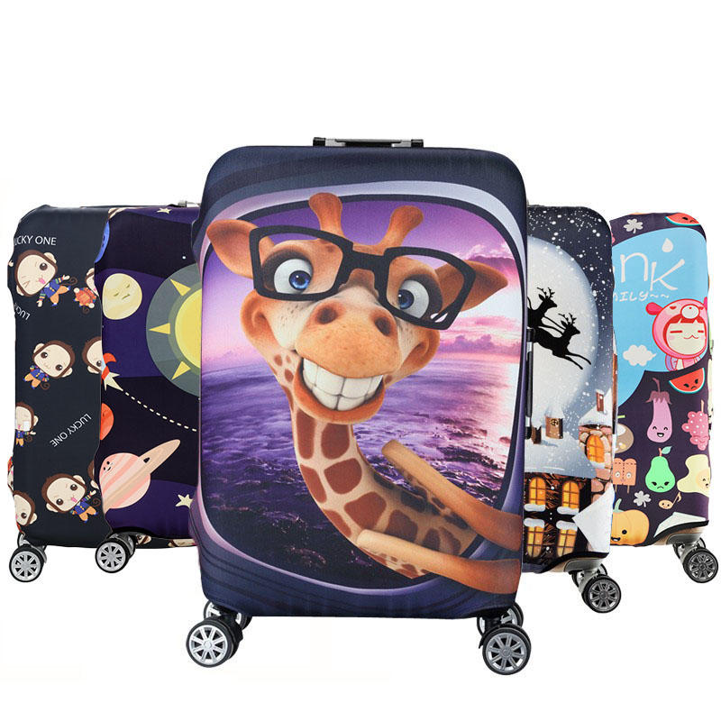 Honana Cartoon schattige dieren elastische bagageklep trolley kofferhoes warme reiskoffer beschermer