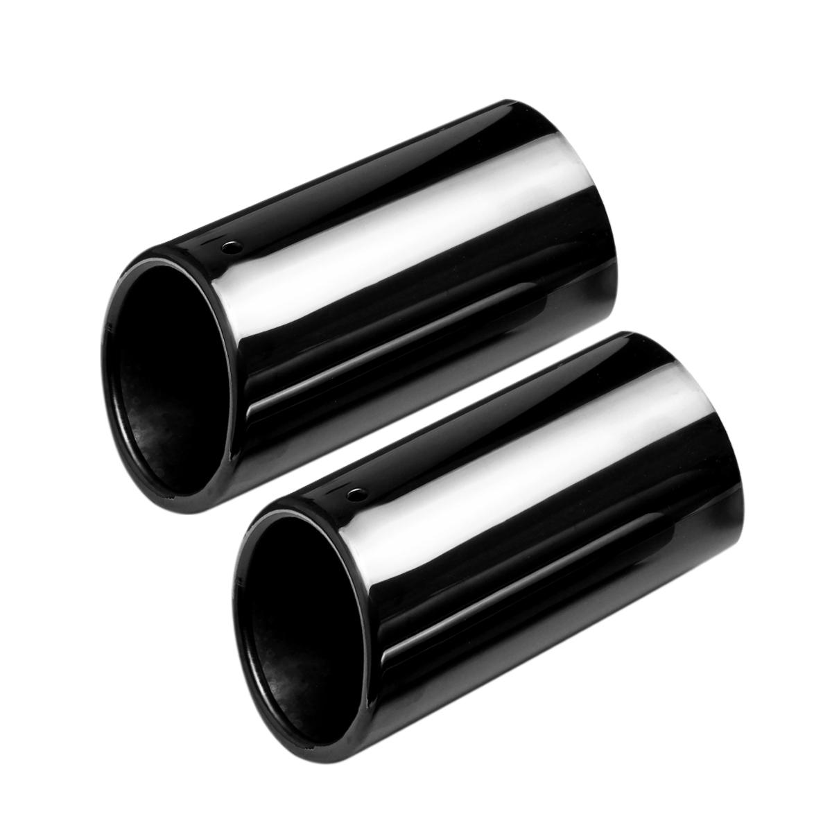 2Pc titanium zwarte uitlaat uitlaatpijptip voor BMW E90 E92 325i 328i 06-10