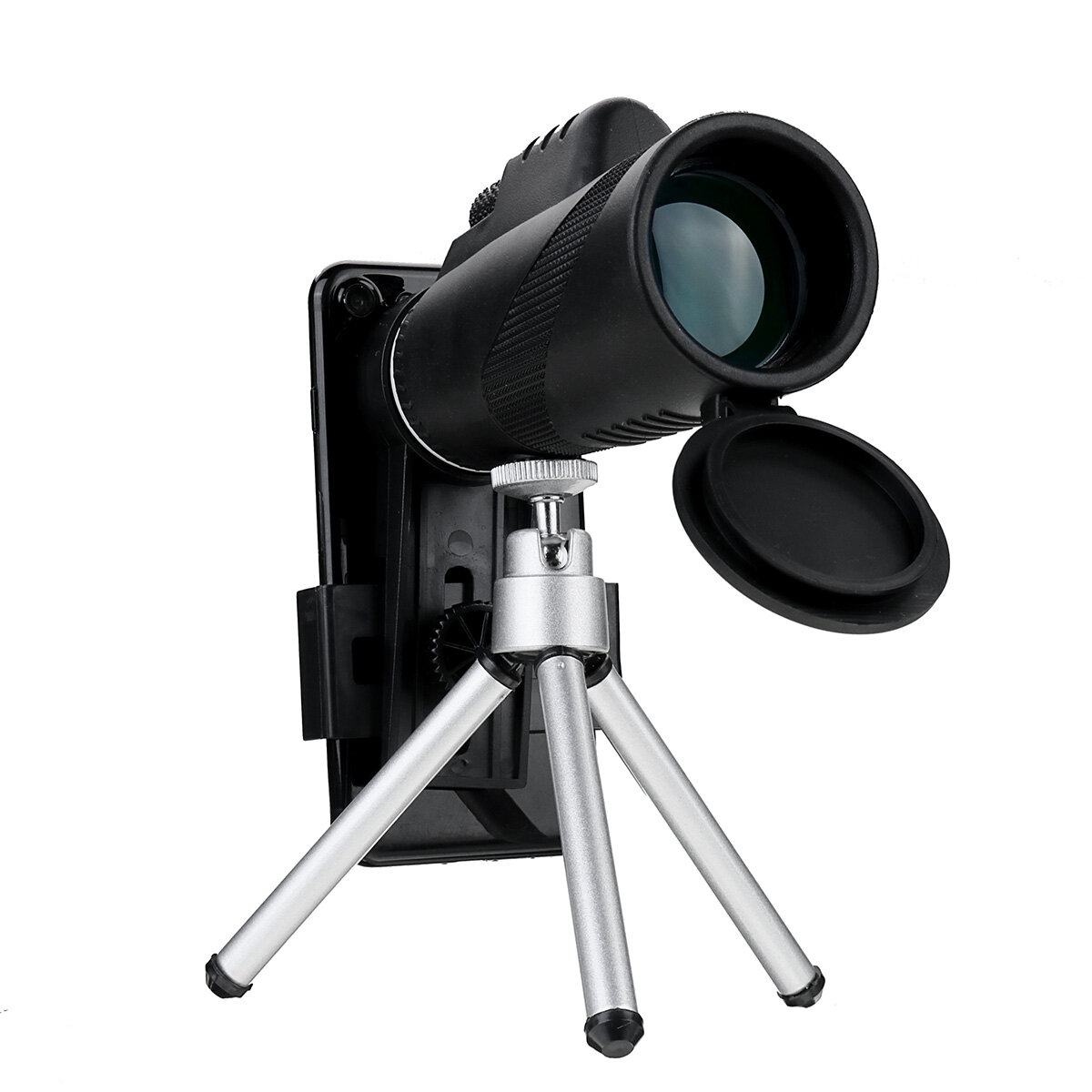 Conjunto de telescopio para teléfono 80X para adultos Monocular HD con trípode + adaptador de teléfono para observación de aves, camping y viajes.