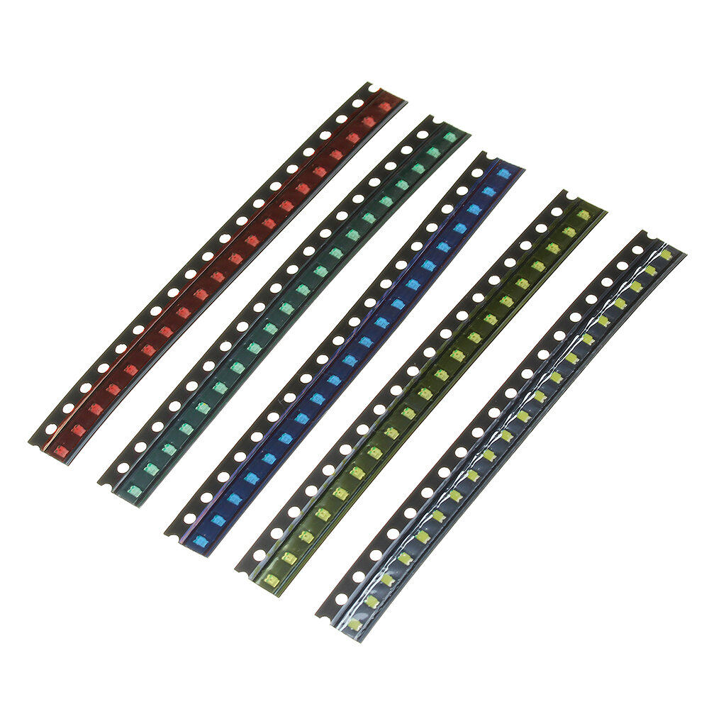 

100 шт. 5 цветов 20 каждый 0805 LED Ассортимент диодов SMD LED Диод Набор зеленый / красный / белый / синий / желтый
