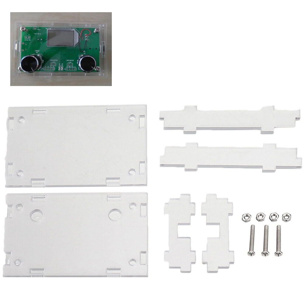 Transparant acrylplaat behuizing voor DSP & PLL digitale stereo FM-radio-ontvangermodule