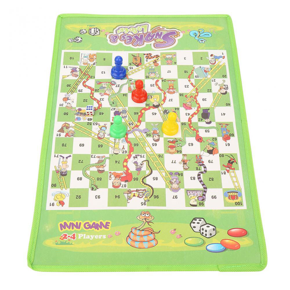Snake Ladder Interessante bordspel Toy Set Portable Flying Chess Board Educatief speelgoed voor kind