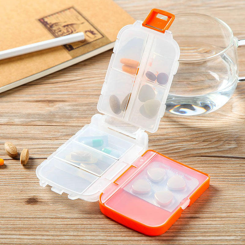 

Honana HN-PB011 Portable 8 Compartments Pill Case Foldable 3 Layers Pill Organizer Medicine Box