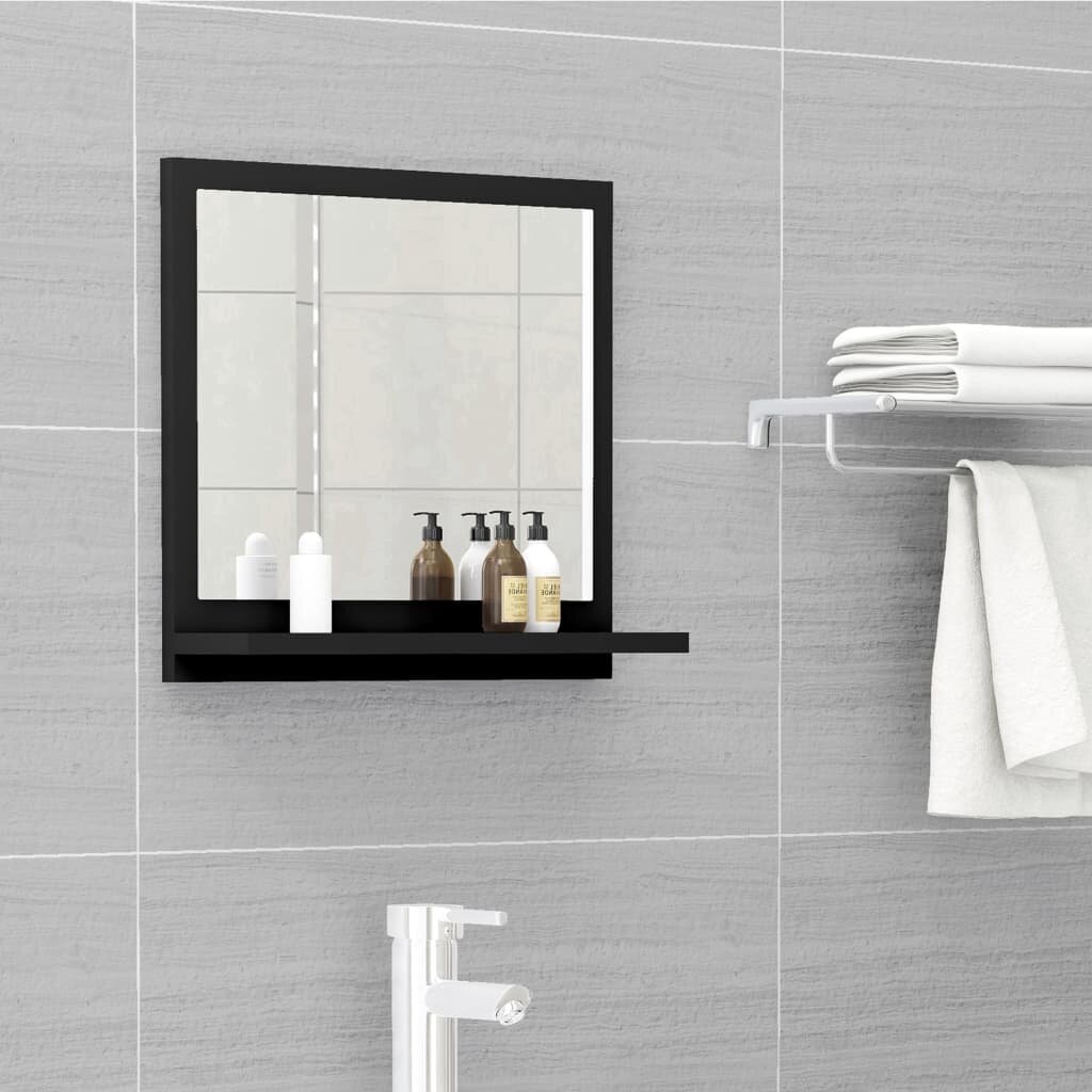 

Bathroom Mirror Black 15.7"x4.1"x14.6" Chipboard