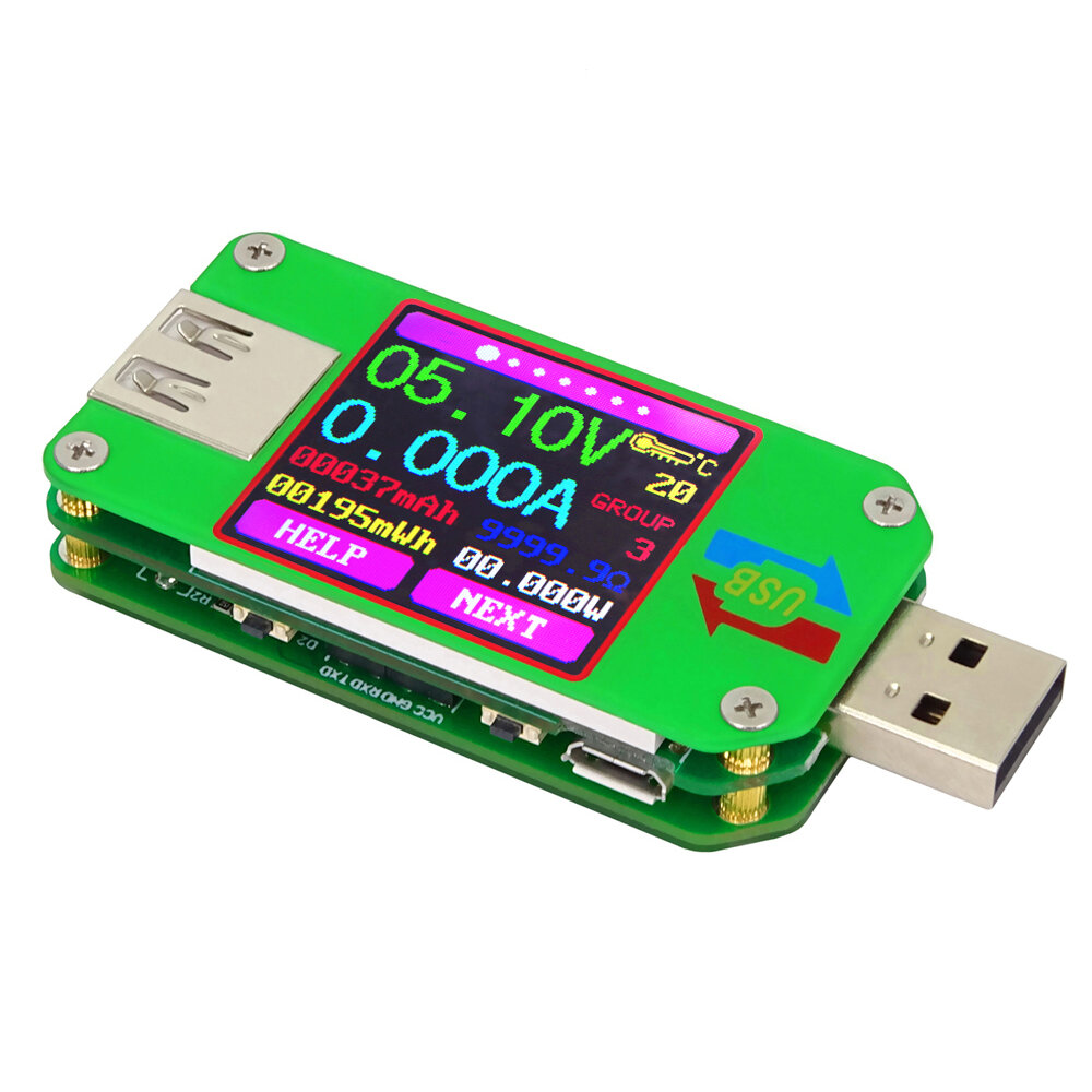 UM24C UM25C USB 2.0 Color LCD Display Tester Voltage Current Voltmeter Portable 