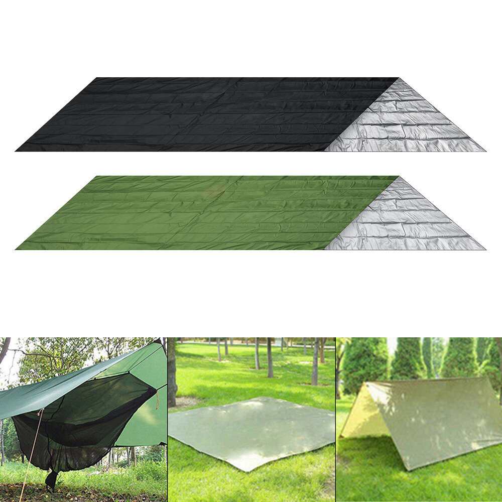 3x3.5m Sun Shade Awning Waterproof Multifunction Tent Canopy Beach Hammock Cover Picnic Mat Outdoor Camping
