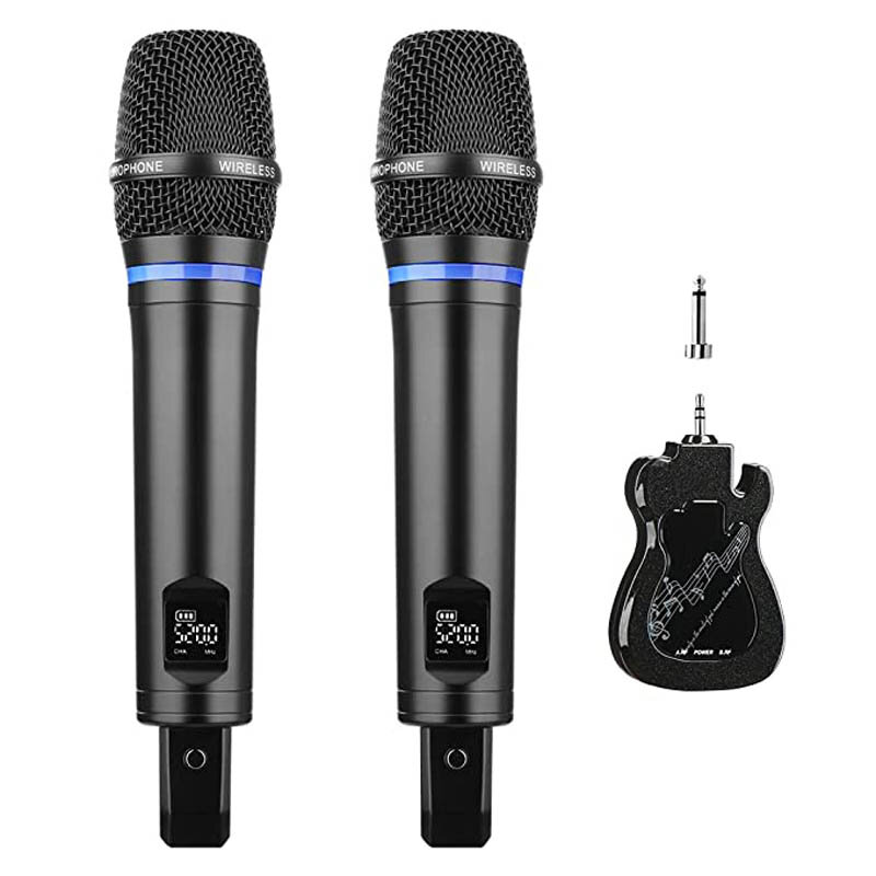 Dual Rechargeable Wireless Microphone Karaoke System ARCHEER Professional UHF Handheld Dynamic Micro
