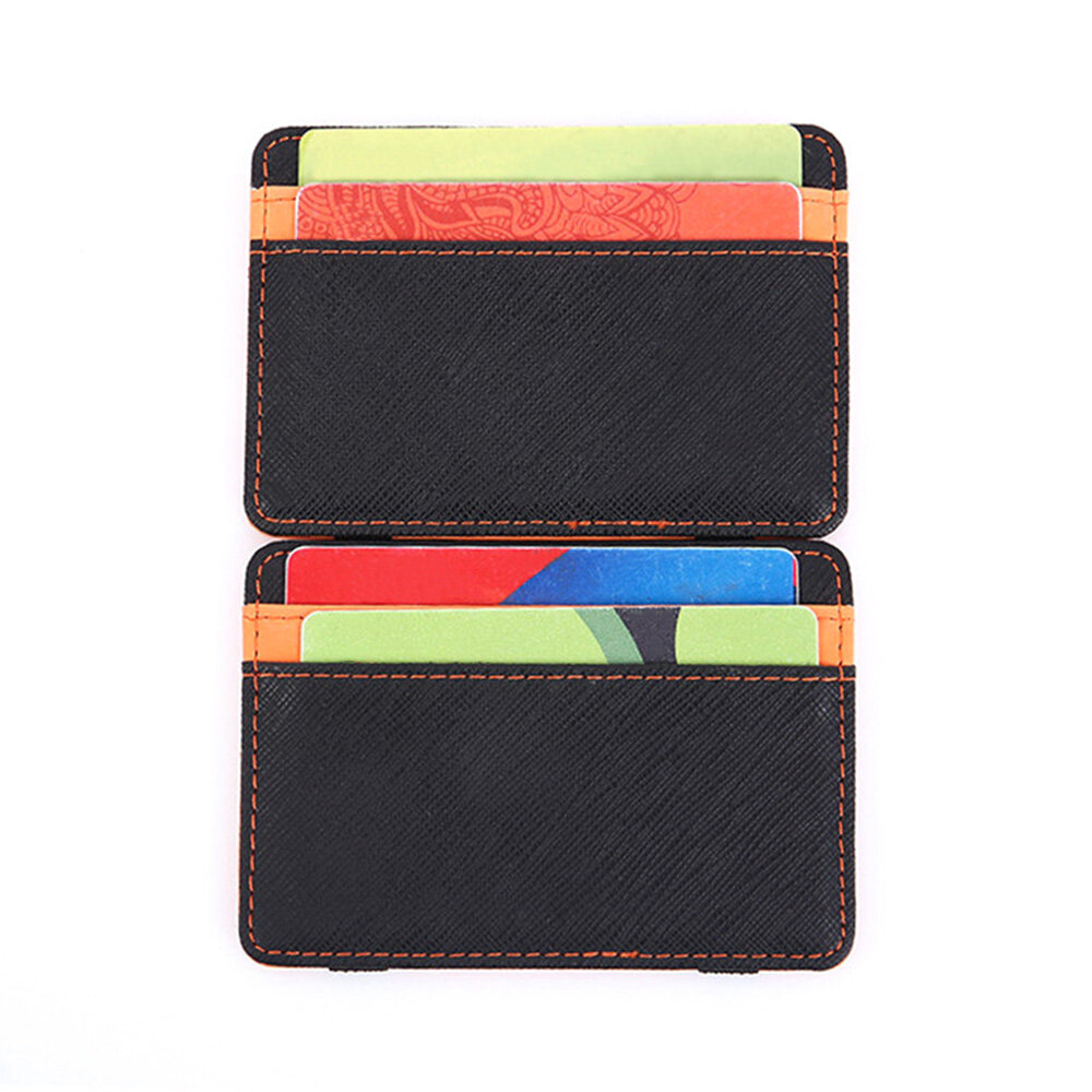 

CUIKCA Short Business Card Book Wallets PU Leather Vintage Coin Holder Office Card Holder Supplies