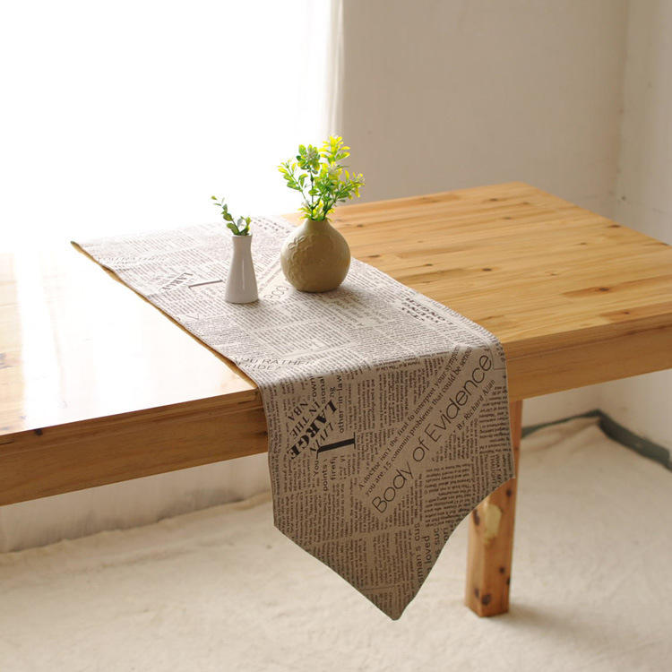 America Style Cotton Linen Tableware Mat Heat Insulation Bowl Pad Table Runner Tablecloth Desk Cover
