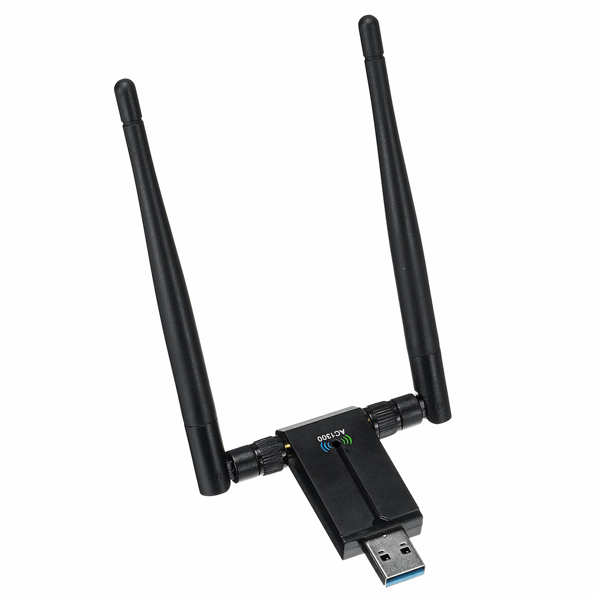 

1300M Wireless Network Card USB3.0 Wifi Adapter Dual-band 2.4G/5G 1300Mbps W/Antenna Through the Wall Gigabit Network Ca