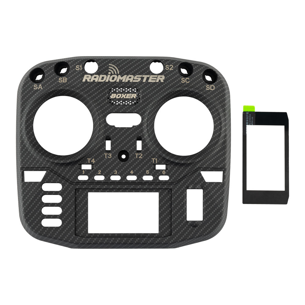 

RadioMaster Boxer Remote Control Carbon Fiber Faceplate Set Replacement Part