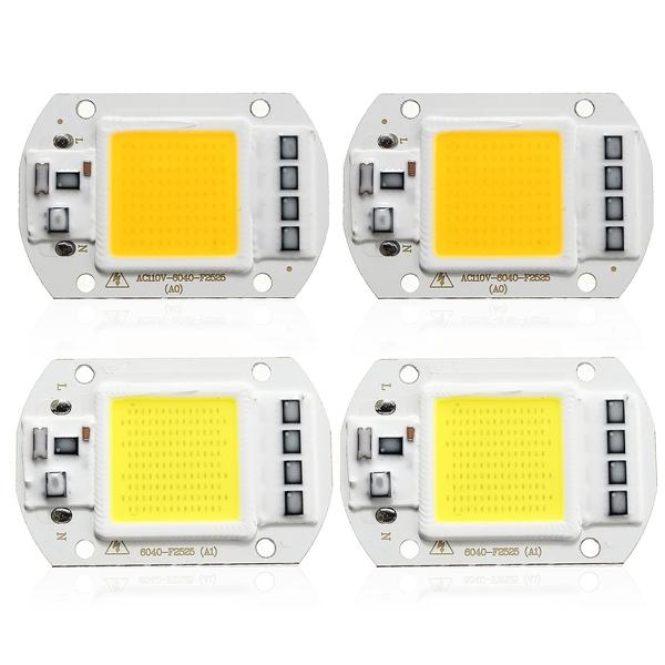 

1X 5X 10X 50W 4200LM Warm / White DIY COB LED Chip Bulb Bead 60x40mm для освещения наводнений AC110 / 220V