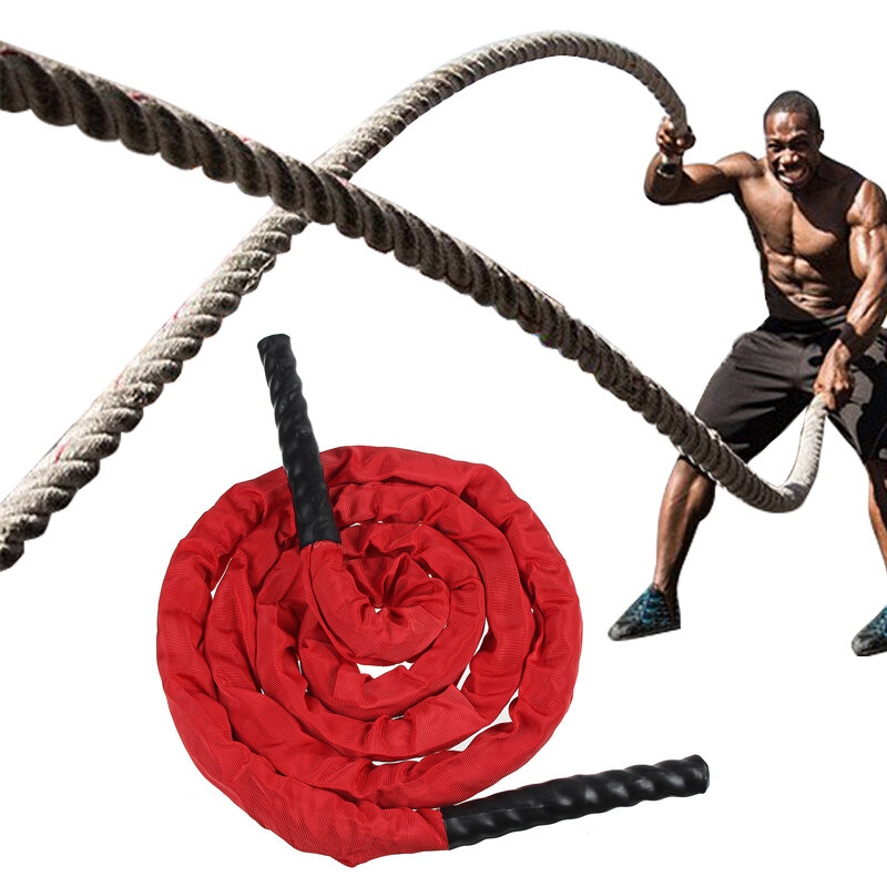3-Colors 25mm Dia. Fitness Heavy Jump Rope 300CM Weighted Battle Skipping Ropes Power Improve Muscle