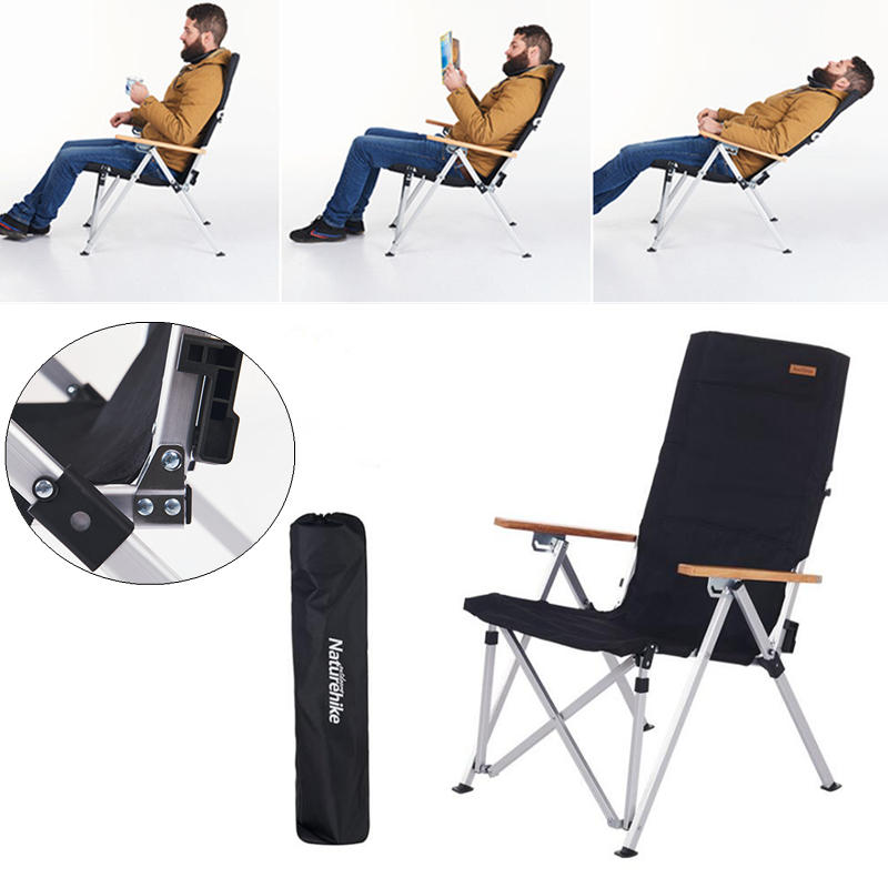 Naturehike Outdoor Camping Aluminum Folding Chair Max Load 120KG for Fishing Picnic BBQ