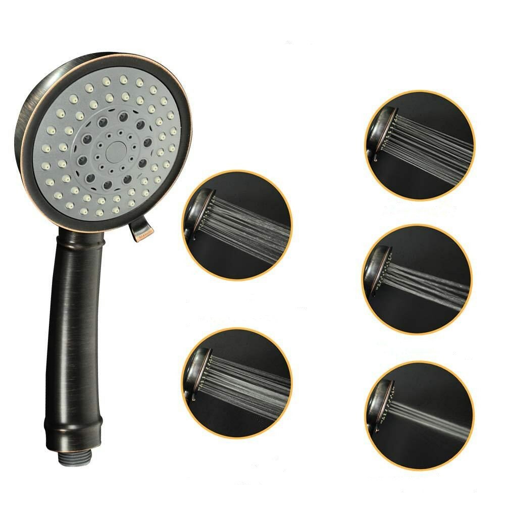 

ABS Antique 5 Functions Adjustment Shower Head Pressurize Water Saving Showerhead 360° Rotation