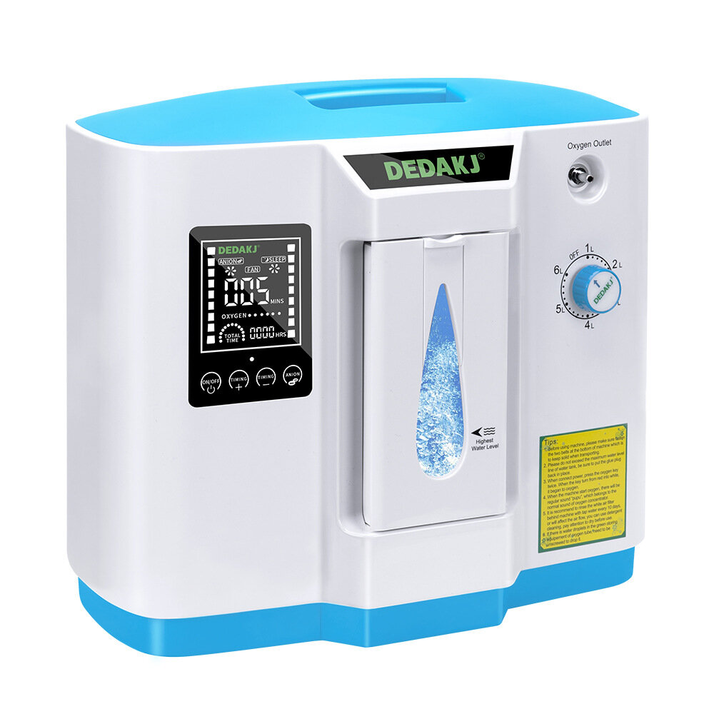 

Oxygen Concentrator DEDAKJ DDT-1B 100W Power Oxygen Generator 1-6L 30%-90% Adjustable Oxygen Maker Home Oxygen Machine