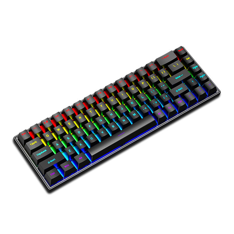 Skylion K68 Wired Mechanical Gaming Keyboard 68 Keys Blue Switch RGB Backlit NKRO Type-C Ergonomics Gamer Keyboards for