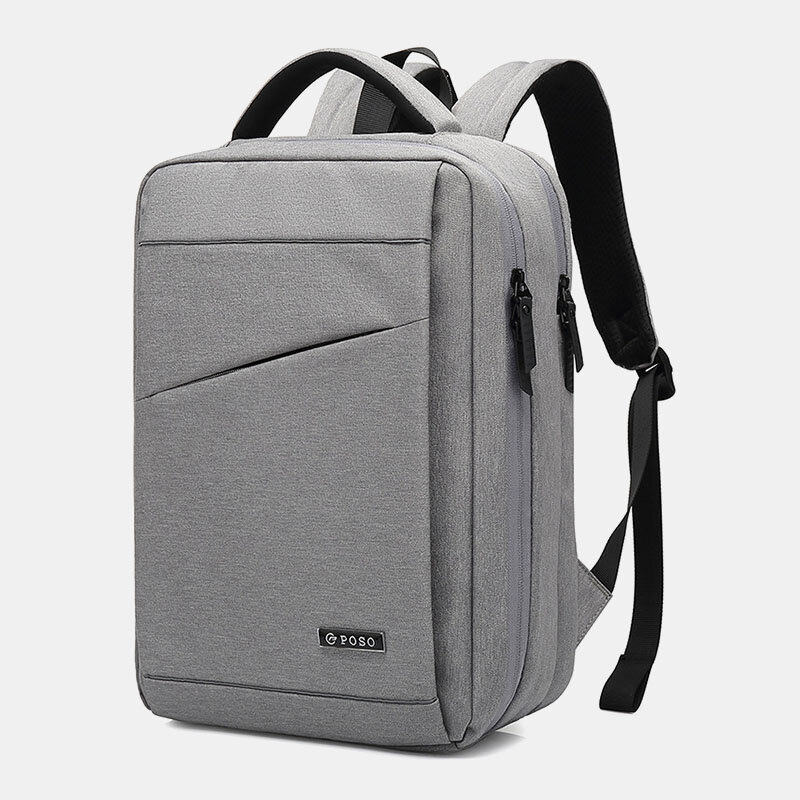 Men Double Layer Multi-pocket Large Capacity Backpack Casual 15.6 Inch Laptop Bag Travel Bag