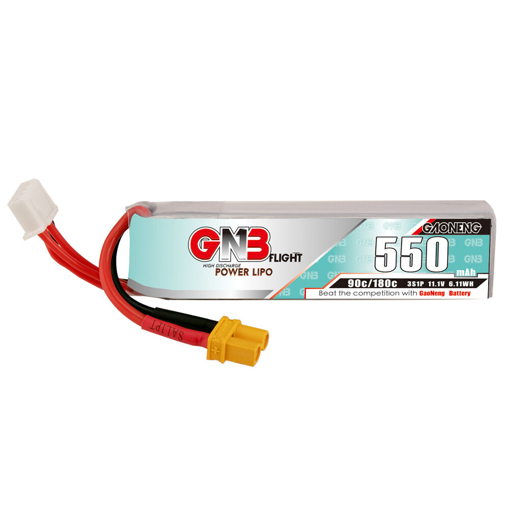 Gaoneng GNB 7.4V/11.1V/14.8V/22.2V 550mAh 90C 2-6S LiPo-batterij XT30 Plug voor FPV Racing Drone