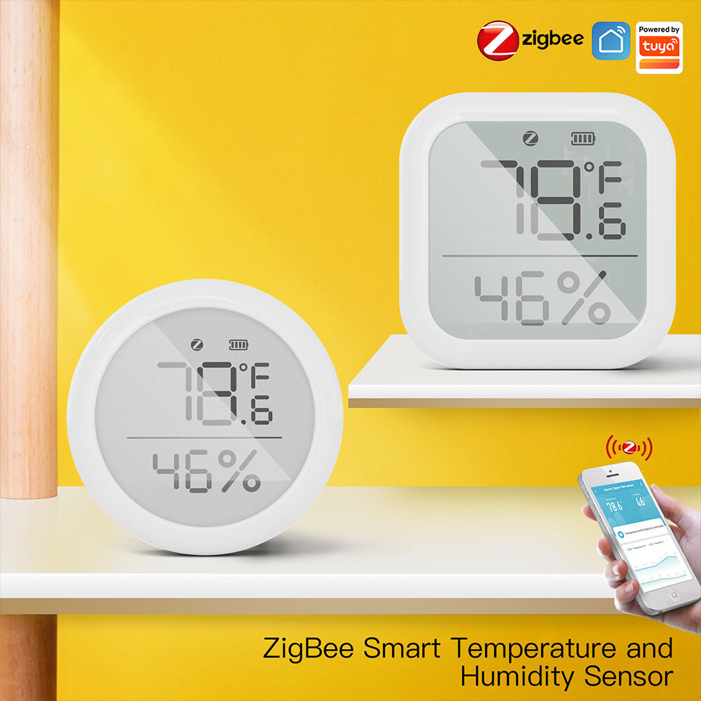 MoesHouse Tuya ZIGBE Smart Digital Temperature and Humidity Sensor LCD za $14.49 / ~59zł