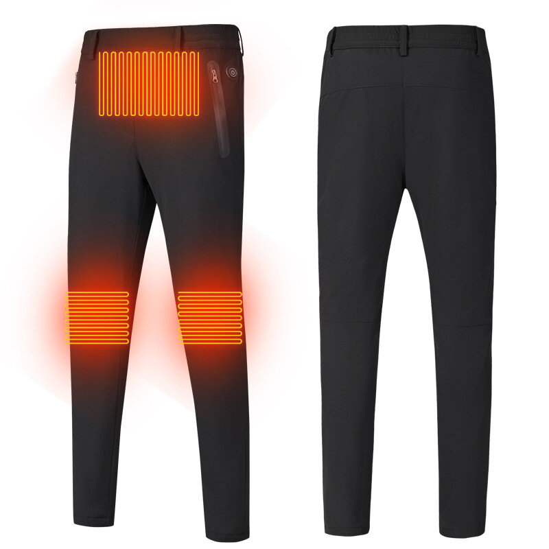 Women USB Electric Heated Warm Pants Winter Warmer Heating Trousers Elastic