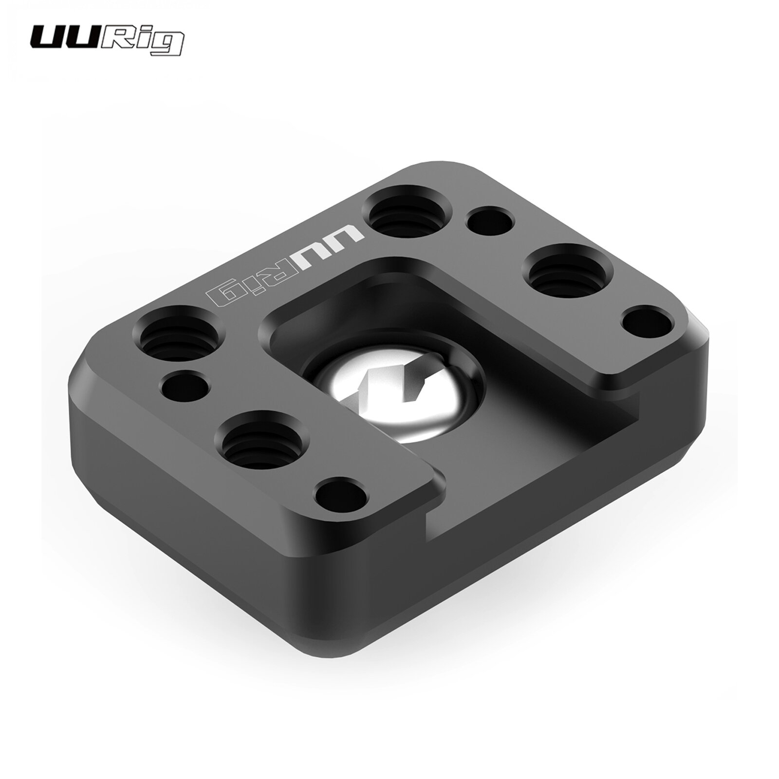 

UURig R070 Gimbal Stabilizer Mount Plate Extension Plate with Cold Shoe 1/4 Inch Screw Arri Locating Hole for ZHIYUN Cra
