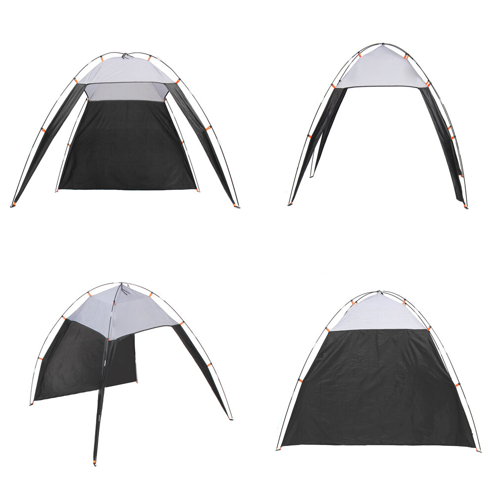ürkçe: Kamp yapmak, balık tutmak veya plaja gitmek için 5-8 kişilik portatif güneşlik çadır.