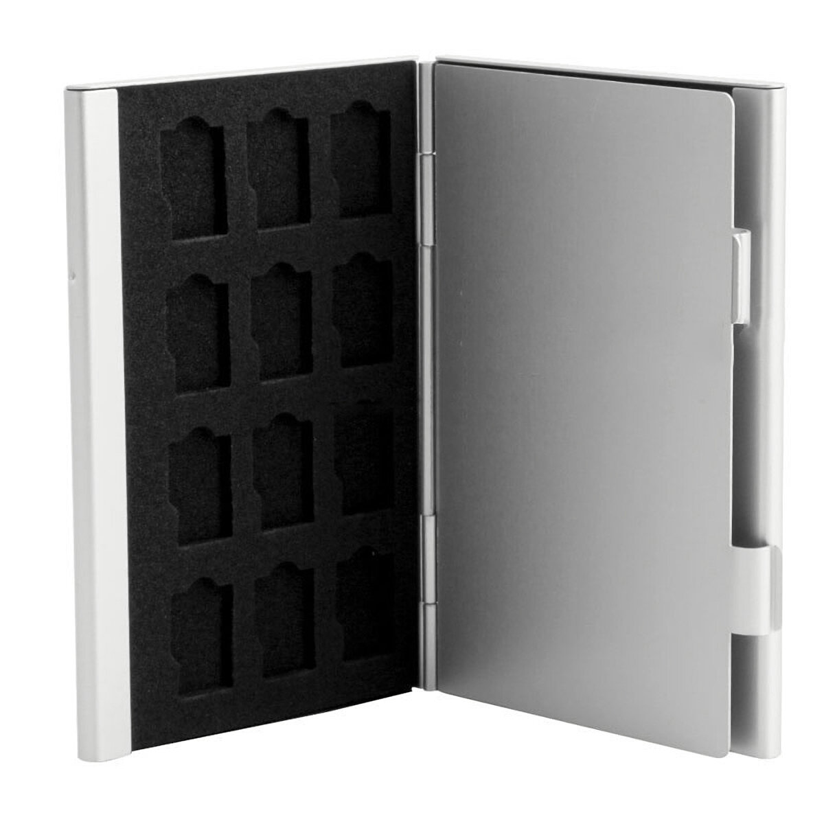 

2 Layers TF Card Storage Case Holder Portable Memory Card Box Aluminum Alloy 24 Slots Box Protective Box