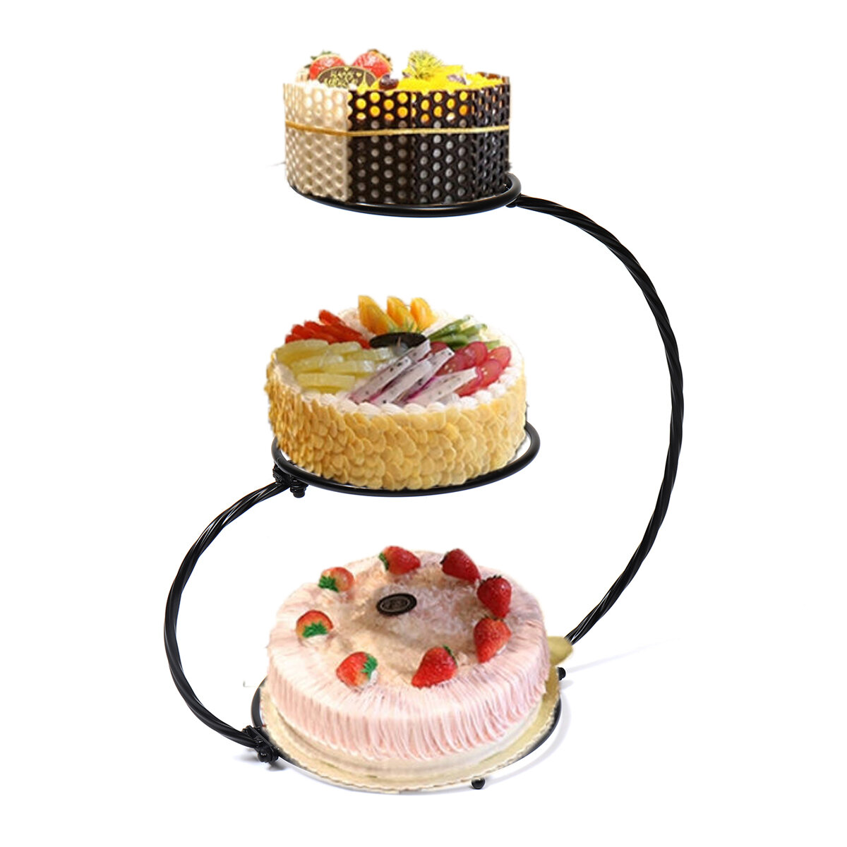 3-Tier Iron Cake Stand 60 cm Hoogte Bruiloft Verjaardagsfeestje Display Decoraties