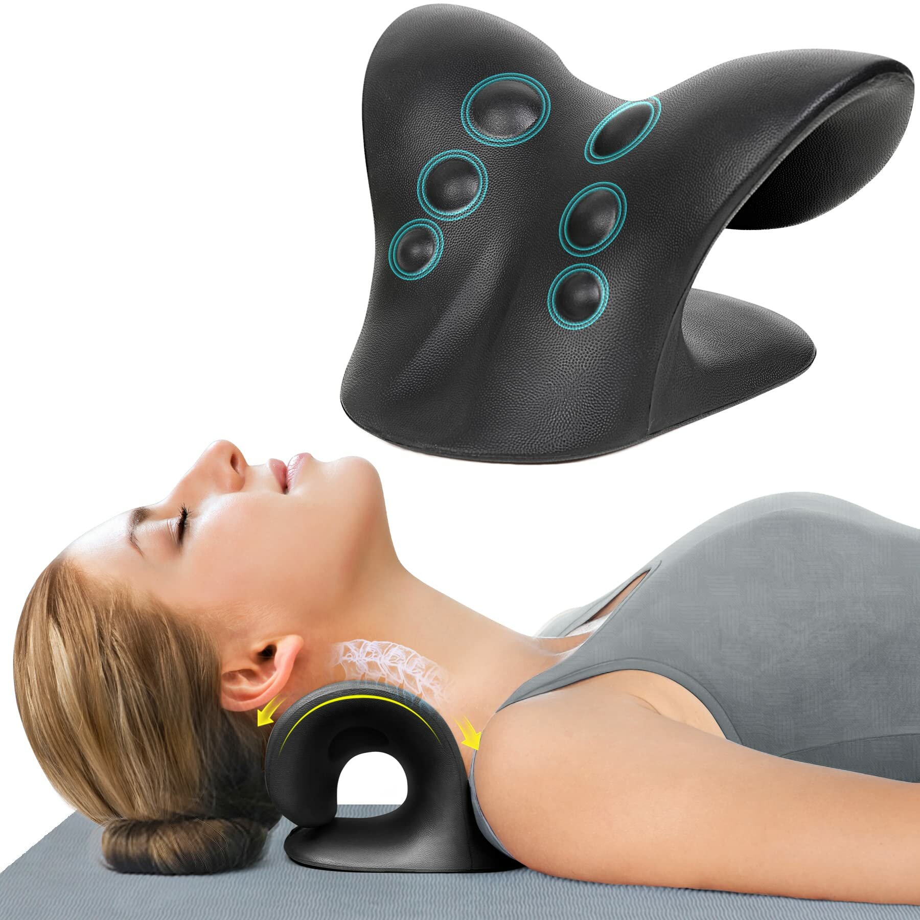 

Neck Massage Pillow Pressure Point Pillow Neck Stretcher Relaxer Cervical Traction Device Pillow for Muscle Relax Pain R