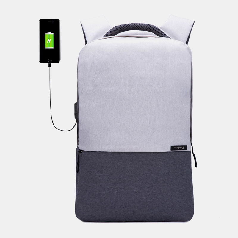 

Fashion Multi-Color Backpack Travel Bag With USB Charging Port Computer Bag For Men