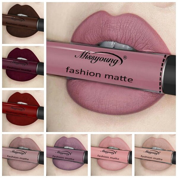 Missyoung Matte Lip Gloss Lips Lipstick Langdurige Liquid Cosmetics Overtollige Make-up