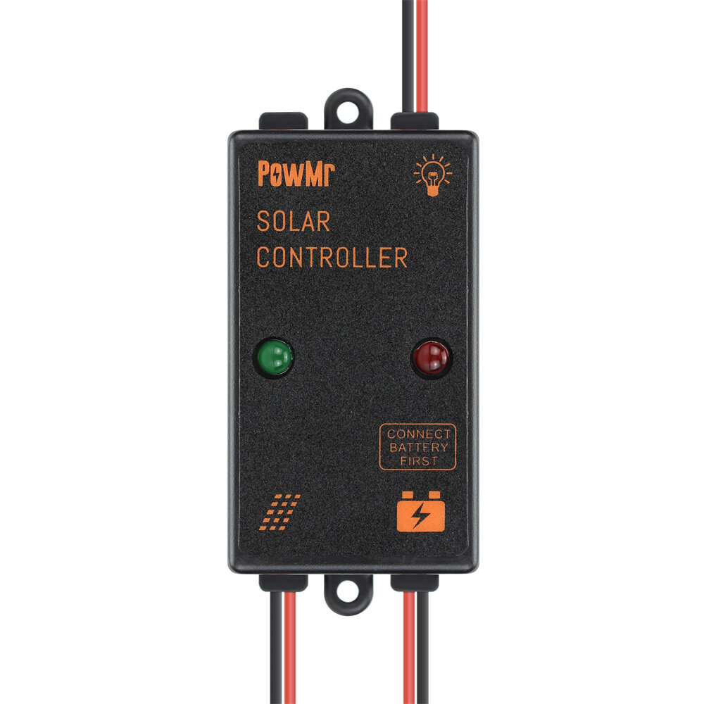 PowMr 5A 12V Solární panelový nabíječkový kontroler IP67 pro malé domácí využití solárního panelu Malá velikost solárního kontroleru