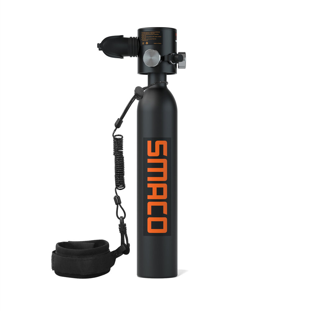 

[EU Direct] Smaco S300Plus 0.5LMini Scuba Tank Refillable Spare Diving Oxygen Cylinder 0.5L Capacity Snorkeling Bottle
