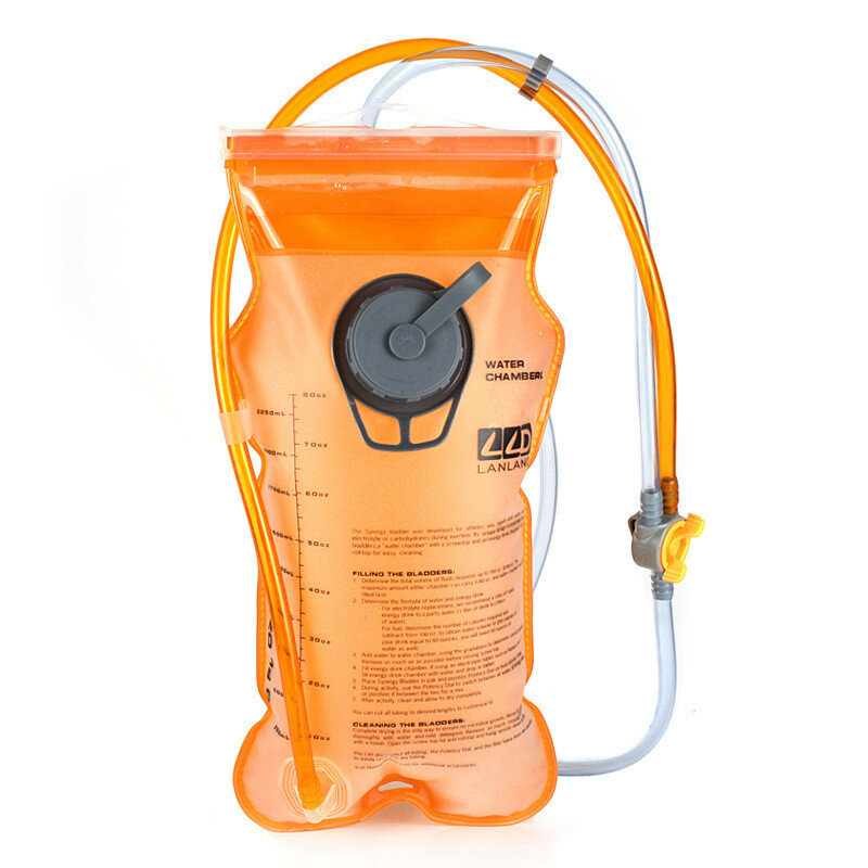 CAMTOA 2.25L Zewnętrzna torba na wodę TPU Składany pojemnik na wodę System nawadniający Plecak Camping Piesze wycieczki Wspinaczka Kolarstwo