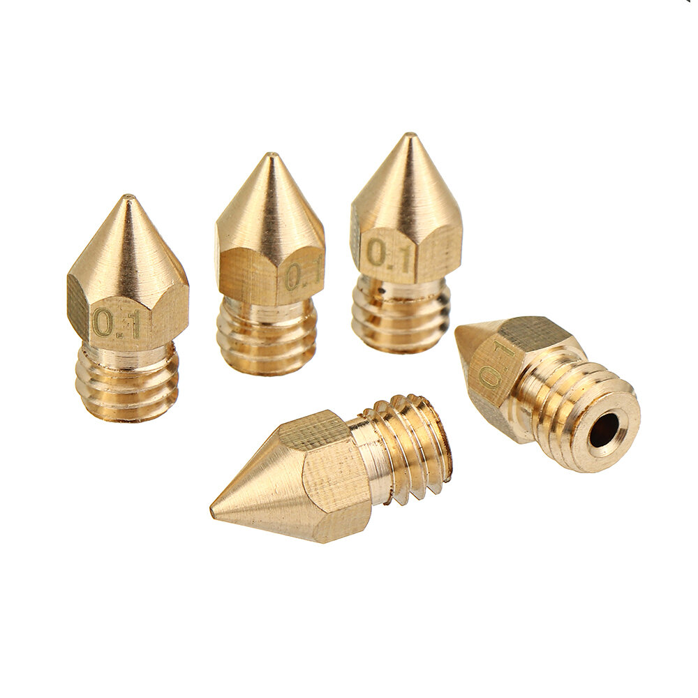 5PCS 1.75mm/0.1mm Copper Thread Extruder Nozzle For 3D Printer
