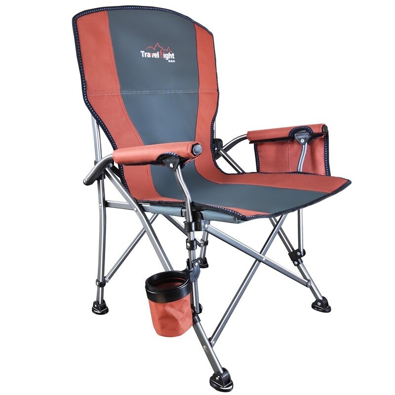 Camping Folding Chair Portable Oxford Cloth Ultralight Seat with Water Cup Holder Side Pocket Back Storage Bag Fishing Picnic BBQ Beach