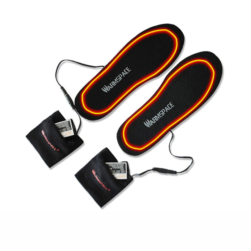وارمسبيس USB وسادات تسخين القدم الكهربائية البسيطة للنساء والرجال إدخالات الشتاء المعاد شحنهالوسائد تدفئة الأحذية