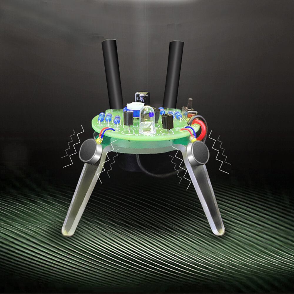 Photosensitive Mobile Robot DIY Kit Tail Breathing Light Electronic Education Training