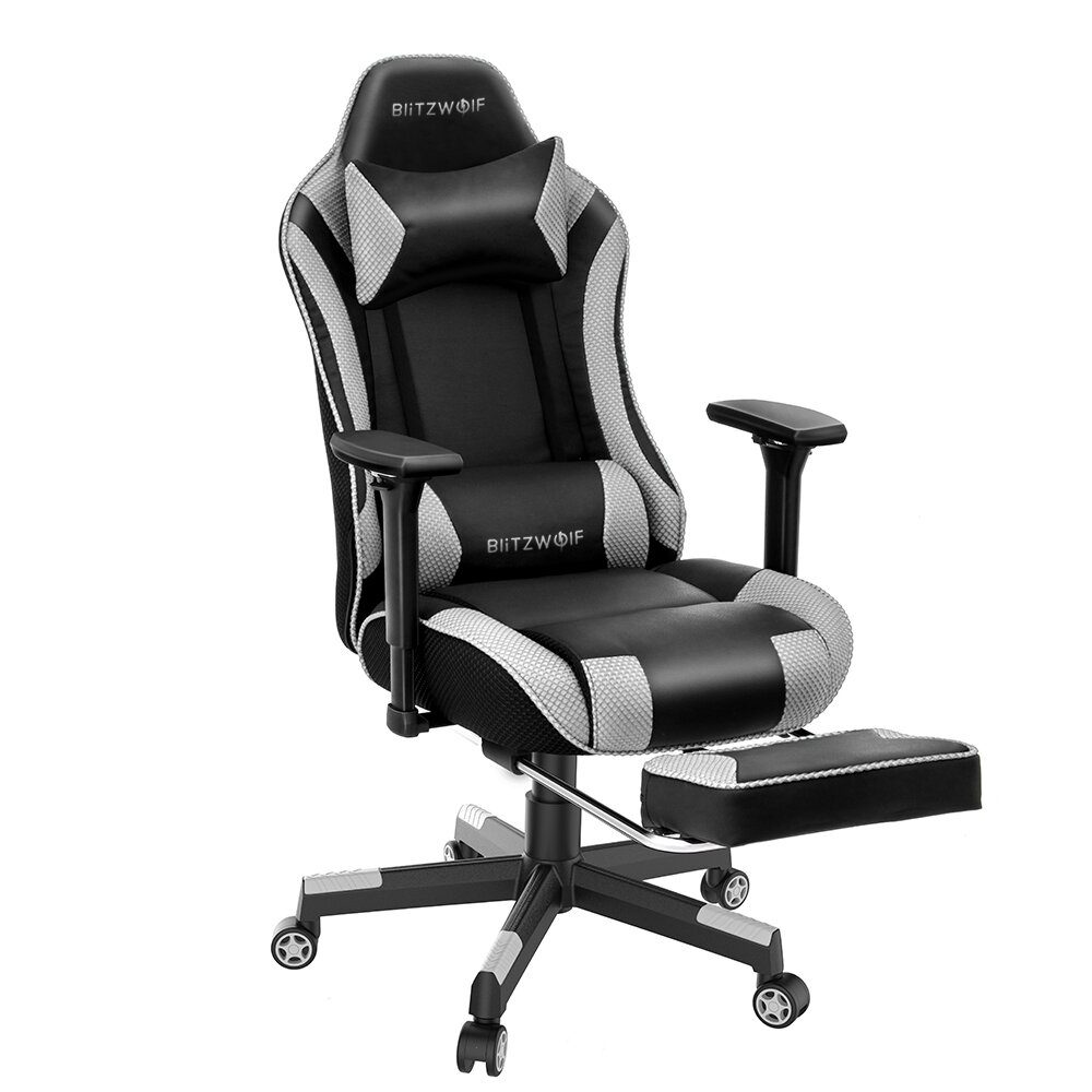 BlitzWolf® BW-GC5 Gaming Chair Ergonomic Design High Back Gamer Racing Chairs 360°Swivel 4D Adjustable Armrest Thicken S
