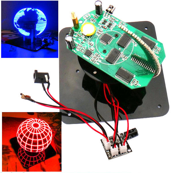 

Geekcreit® DIY Spherical Rotating LED Kit POV Soldering Training Kit