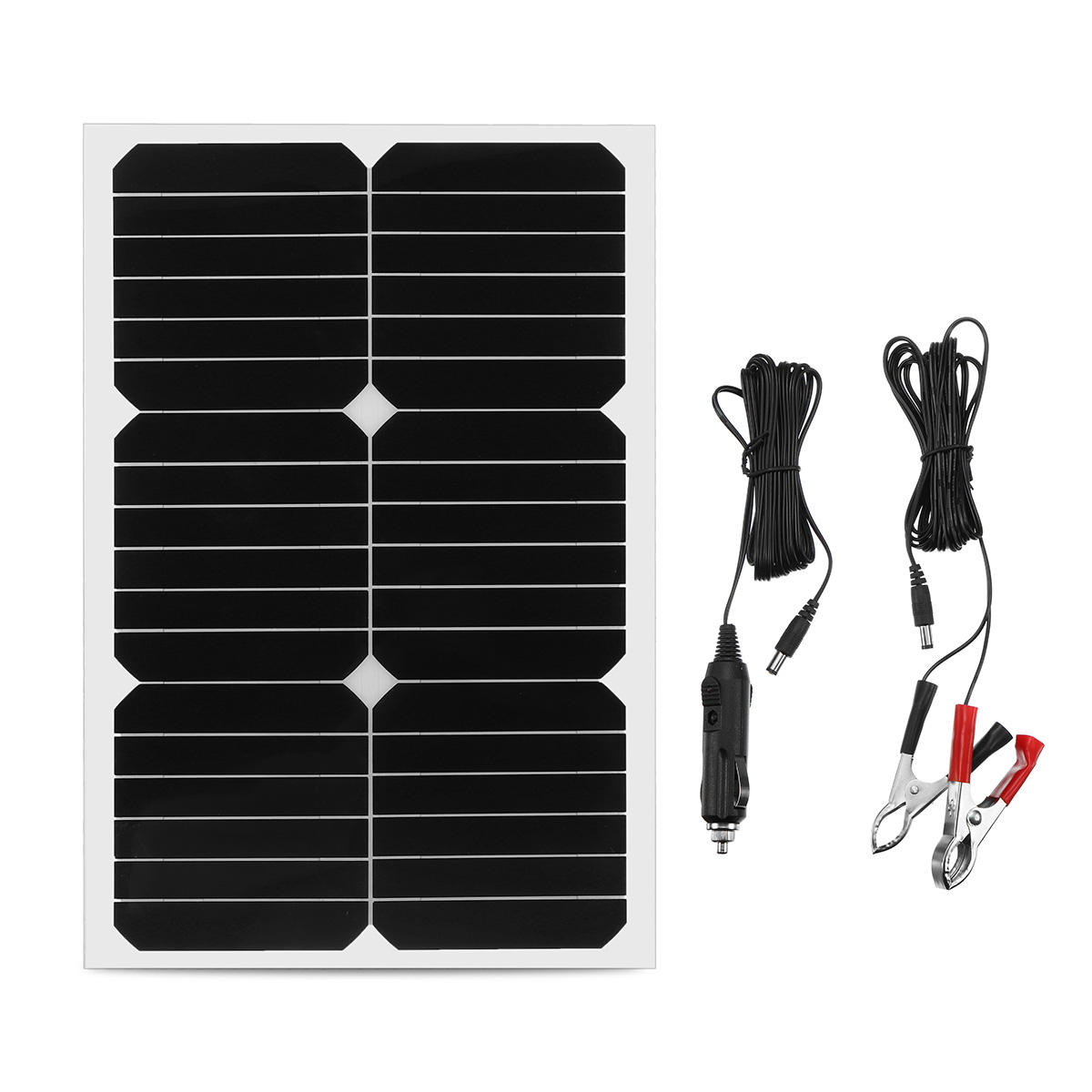 20W 12V Mono Semi-Flexible Solar Panel Battery Charger For w/ Car Boat Charger