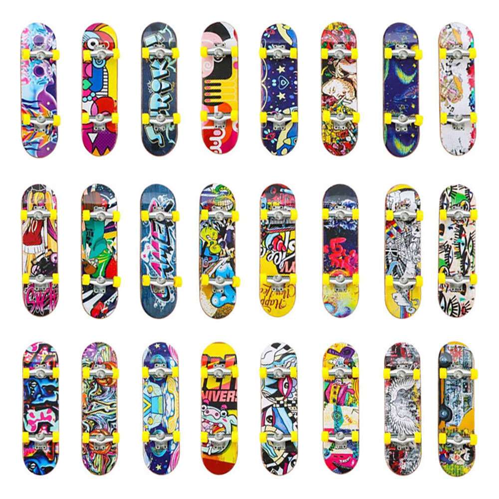 

10pcs/Lot Aluminum Alloy Mini Finger Skateboards Unti-smooth Fingerboard Boys Toy Finger Skate Tech Truck Party Favors G