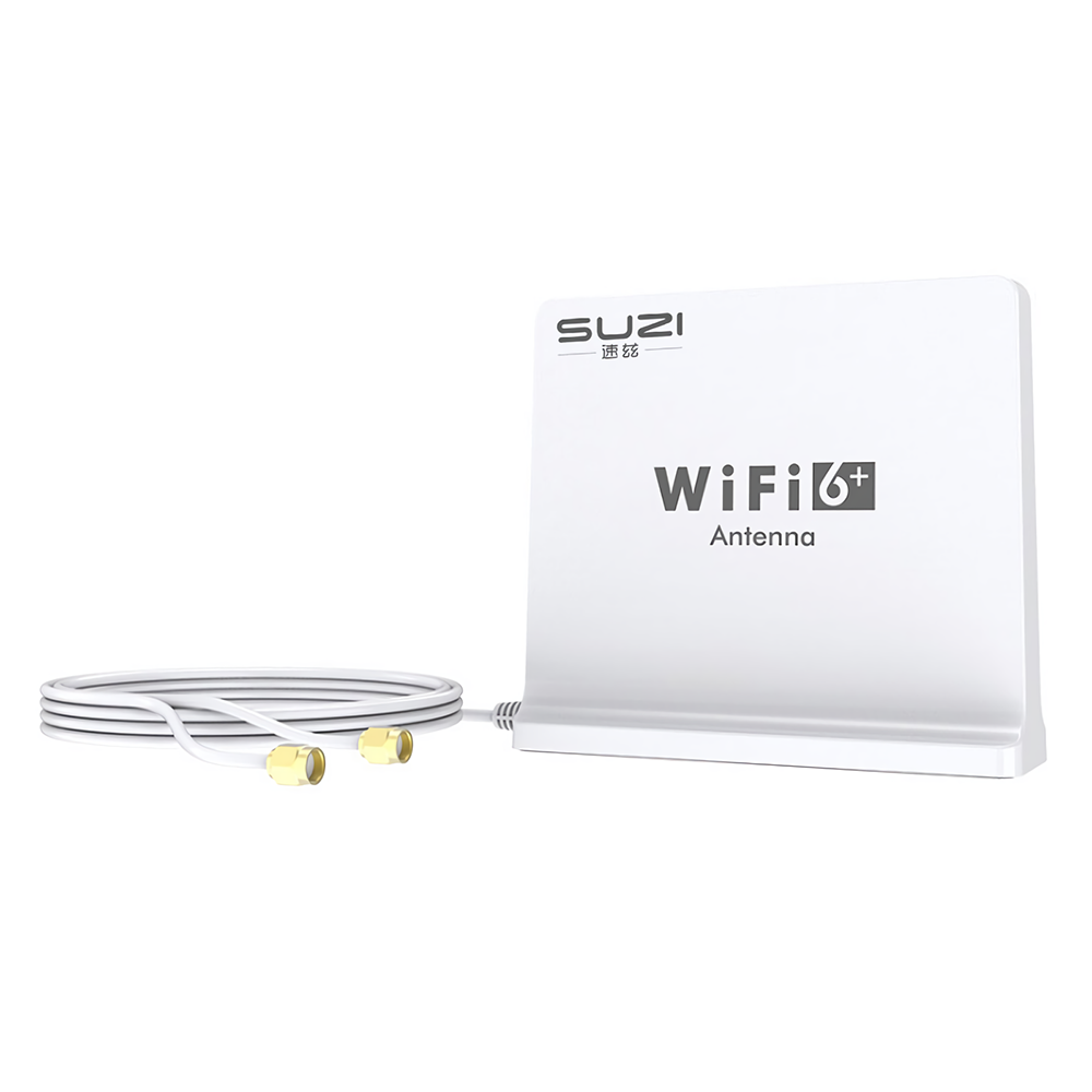 SUZI 4dBi High Gain Antenna Dual Band 2.4G 5G WiFi RPSMA Male Connector Antenna Magnetic Base 1.5m Cable for Routers Net