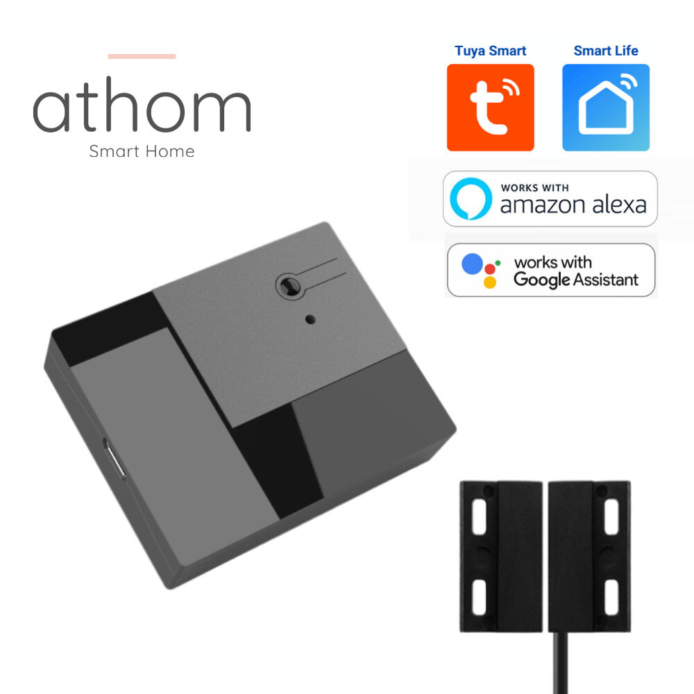 

ATHOM Homekit Tuya Smart WiFi Garage Door Opener Controller Siri Voice Control Works with Alexa Goggle