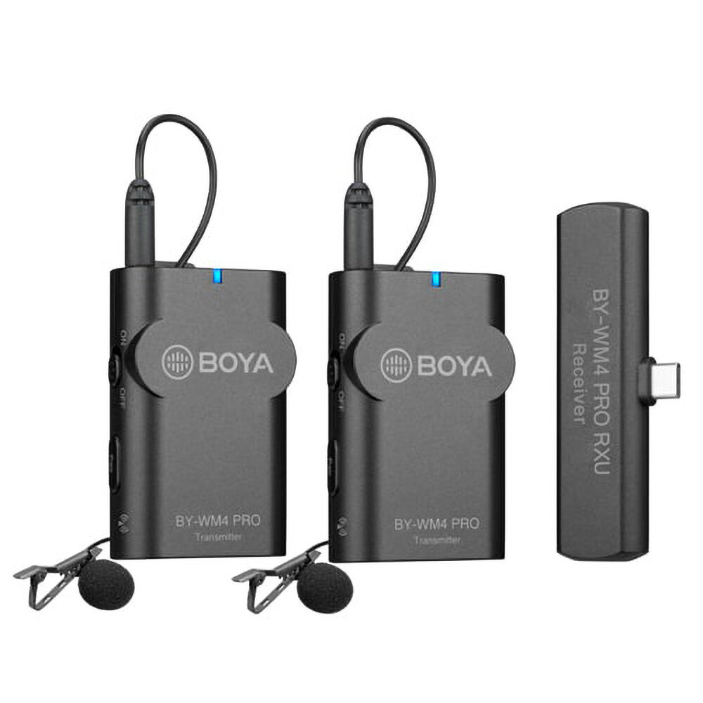 

BOYA BY-WM4 PRO K6 2.4 GHz Condenser Wireless Lavalier Collar Microphone Lapel Mic System for Android Type-C Devices Tab