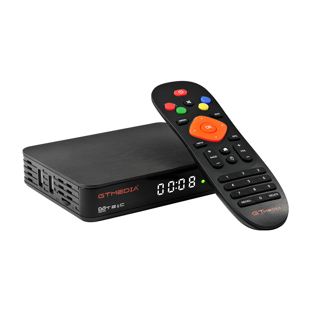 GTMEDIA GTT-2 Amlogic S905D 2/8GB 2.4G WiFi BT4.0 Android 6.0 UHD 4K TV Box Combo DVB-T2 DVB-C ISDBT Signal Receiver Set-top Box