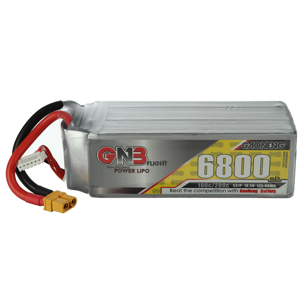 

Gaoneng GNB 18.5V 6800mAh 100C 5S LiPo Battery T/XT60/XT90/TRX/EC5 Plug for FPV Racing Drone